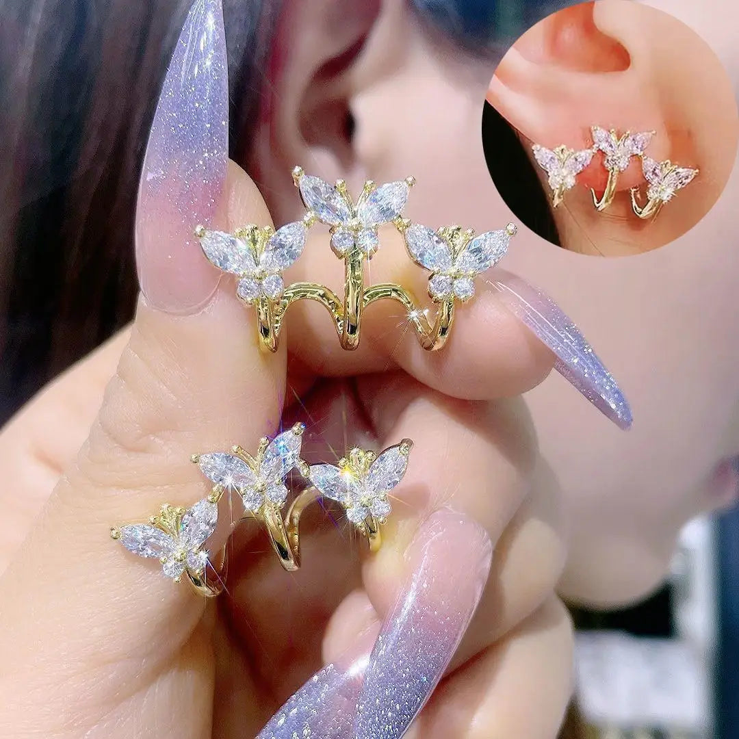 Korean Vintage Pearl Crystal Earrings For Women