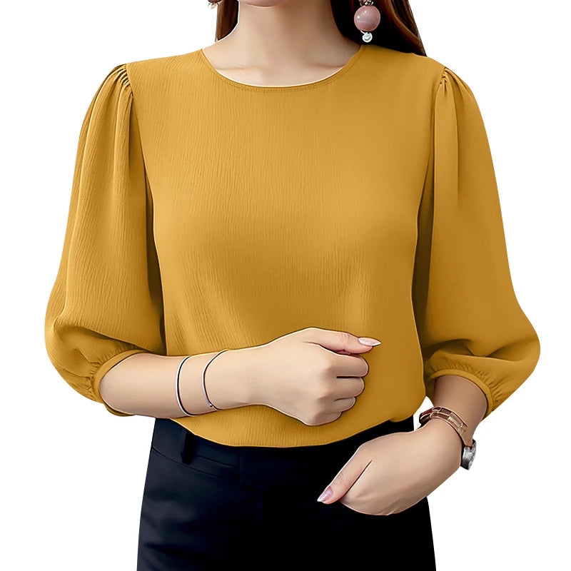 Blouses ZANZEA Elegant Women Puff Sleeve