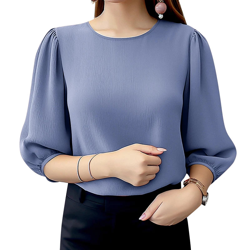 Blouses ZANZEA Elegant Women Puff Sleeve