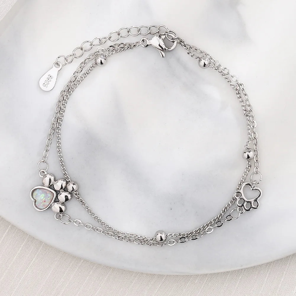 VENTFILLE 925 Sterling Silver Double Love Heart