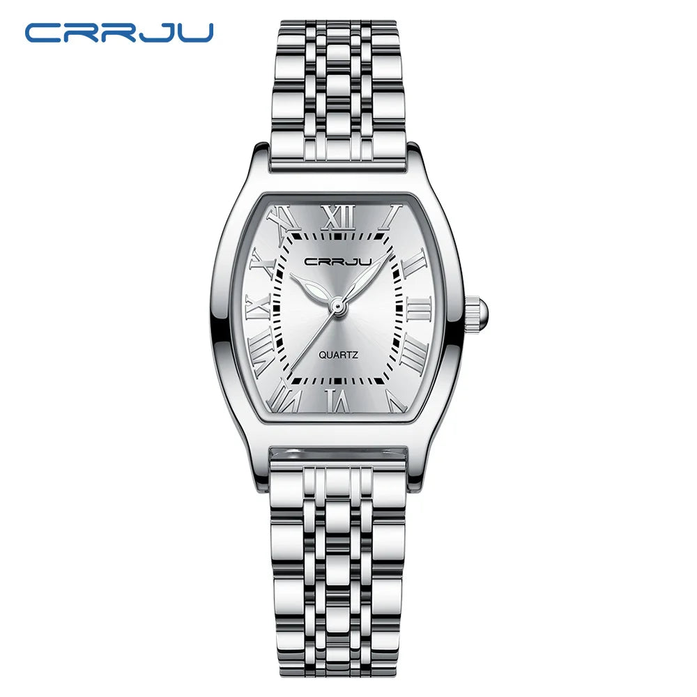 CRRJU Women Watches Creative Steel