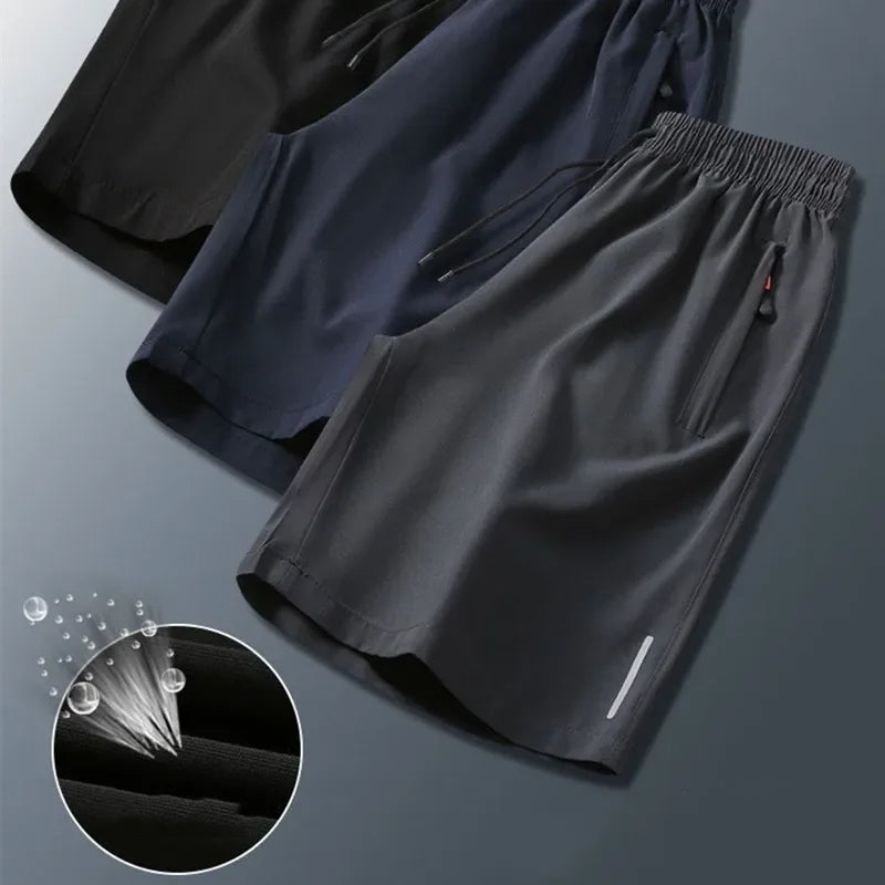 Summer Men Shorts Ice Silk Running Gym