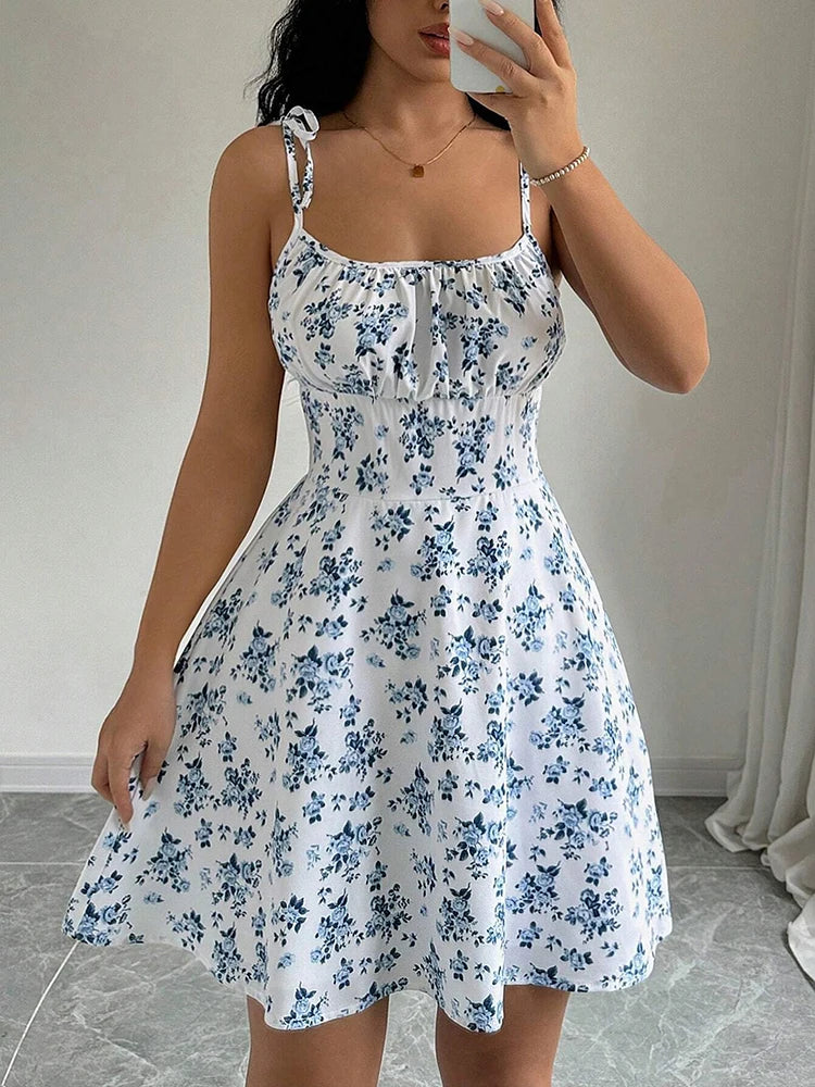 Dress Floral Spaghetti