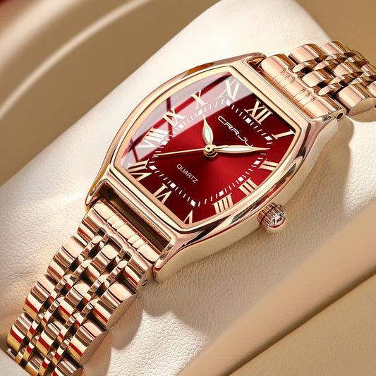 CRRJU Women Watches Creative Steel