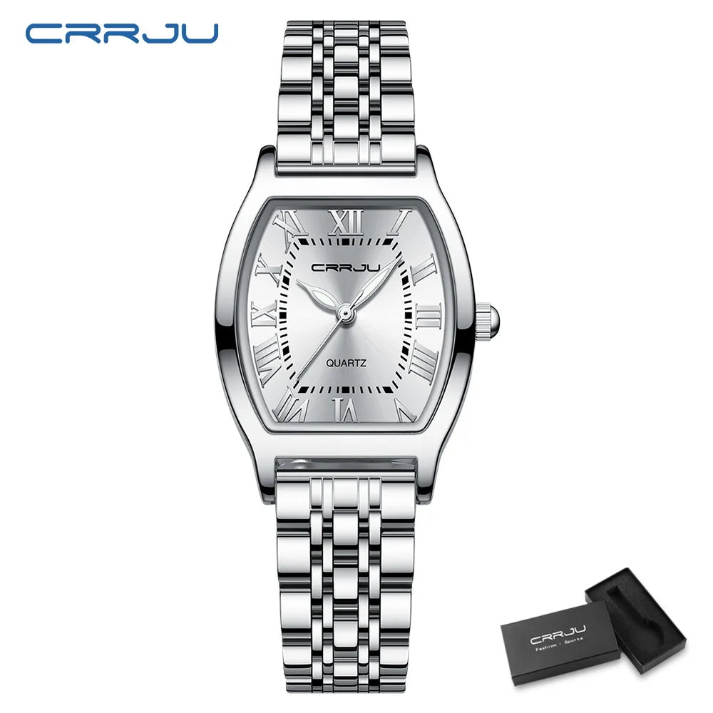 CRRJU Women Watches Creative Steel