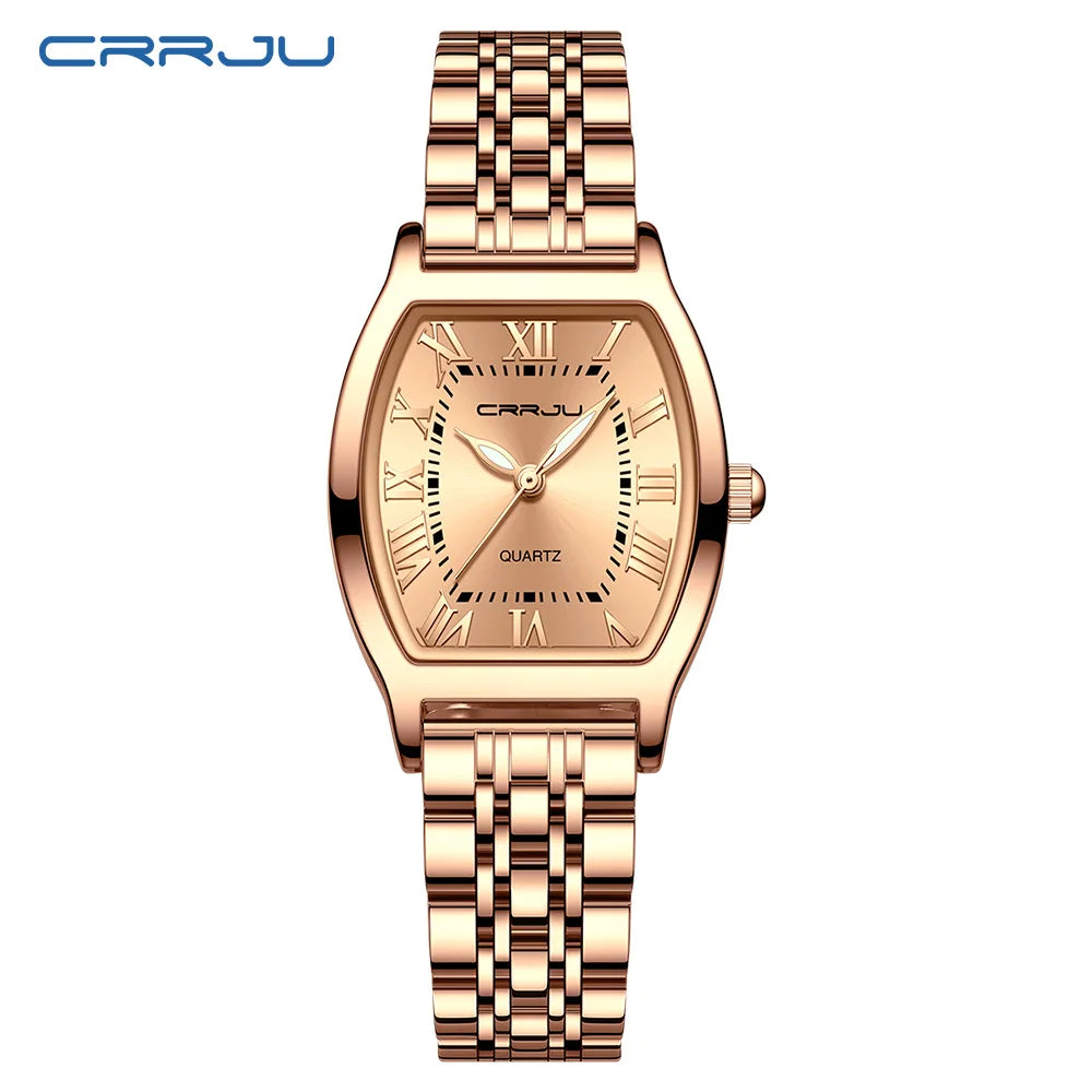 CRRJU Women Watches Creative Steel