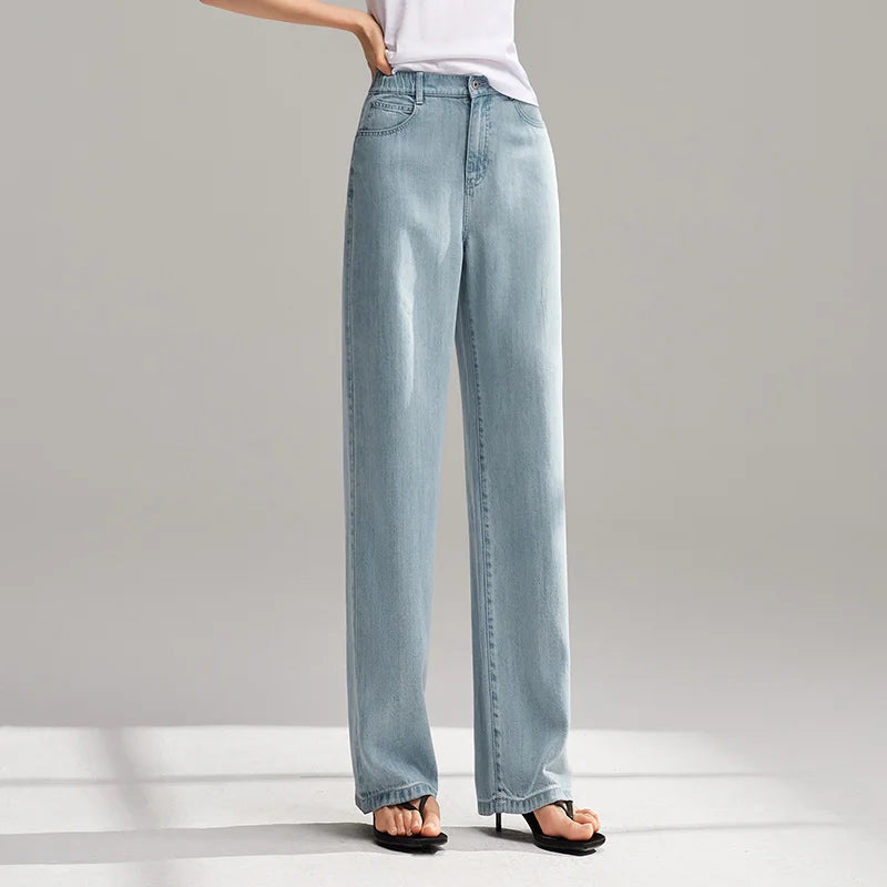 Pant Jeans Women Elastic Waist